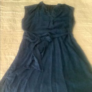 MIDI dress with belt